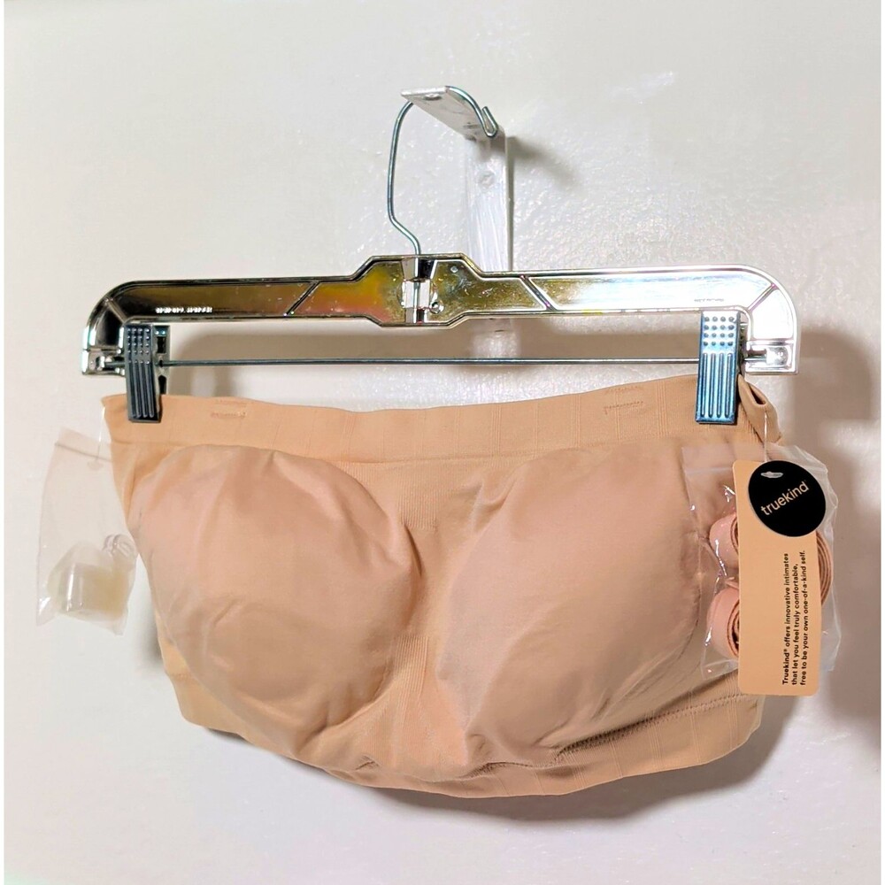 Truekind Convertible Strapless Bandeau Bra XL Chai Nude Wireless NWT